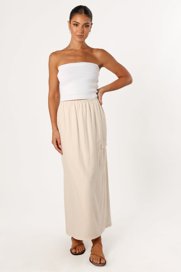 Picilo Long Midi Skirt – Stone