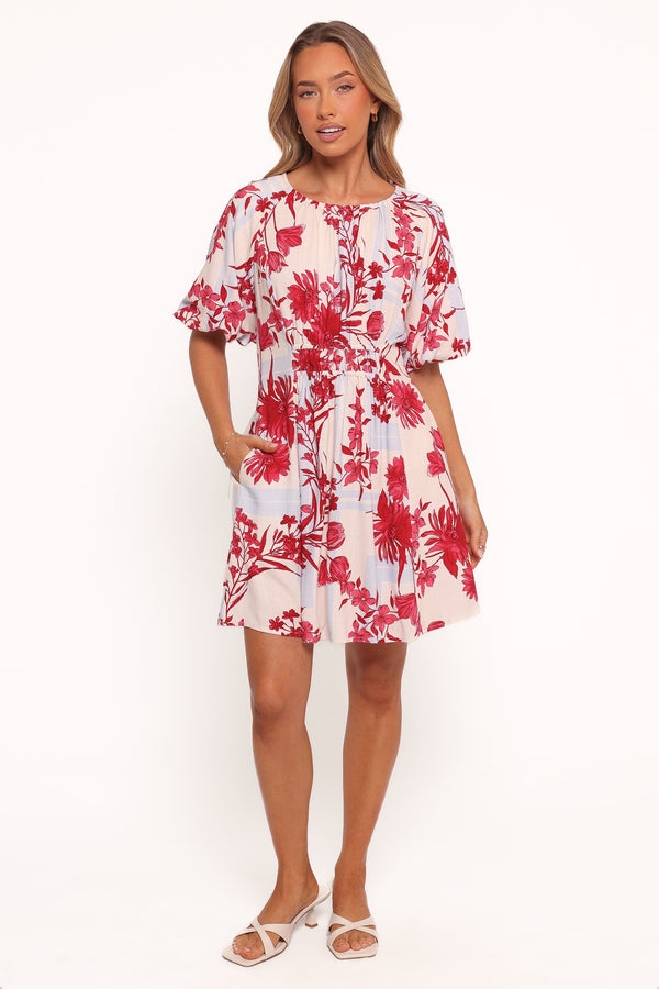 Simmons Mini Dress – Fuchsia Floral