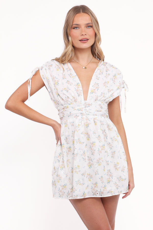 Wendi Ruffle Mini Dress – Floral